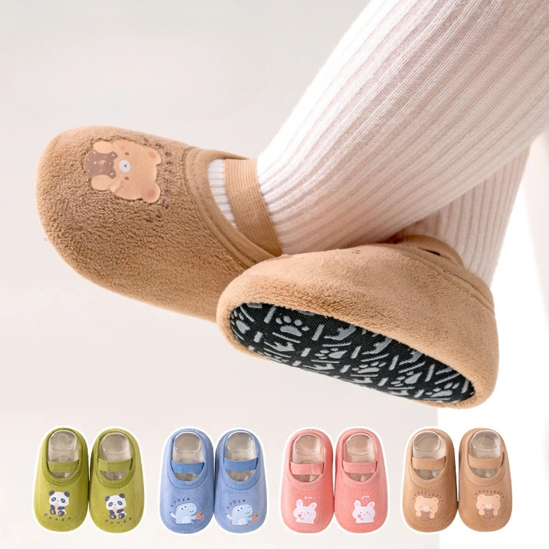 Anti-slip Baby Socks Newborn Winter Warm Floor Socks with Rubber Sole for Girls Boys Toddler Foot Infant Kids Floor Slippers New