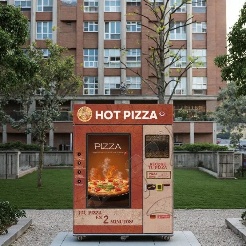 Haloo Distributore automatico Produttore di distributori automatici Distributori automatici per pizza automatica digitale Distributore automatico per alimenti caldi e veloci Distributore automatico per pizza
