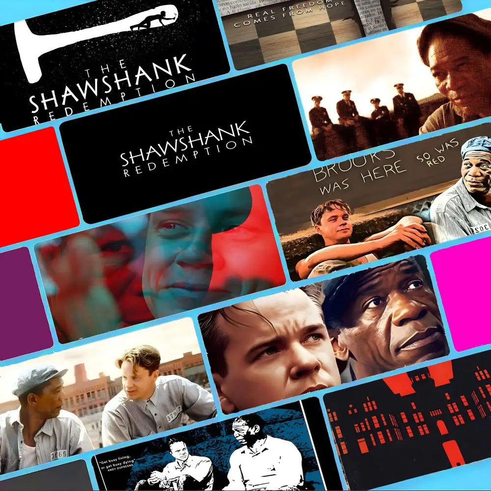 Tapis de souris intemporel The Shawshank Redemption-s, grand tapis de bureau antidérapant, bord cousu épais, tapis de souris pour jeux