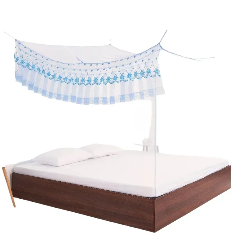 100% polyester high quality custom-made elegant single lace mesh doorless design mosquito net