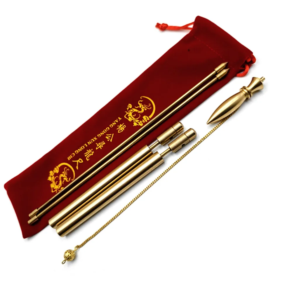 

2PCS Copper Dowsing Rod, Divining Rods Upgraded Flexible Rotation Tool, Solid Copper and Brass Dowsing Rods with Gift