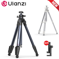 Ulanzi OMBRA II Camera Travel Tripod 156cm with Uka Quick-Release Plate Phone Clamp 10KG Load for Smartphone Livestreaming Vlog