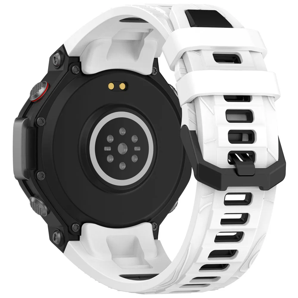 Pulseira de Substituição de Silicone Dupla Cor para Smartwatch Huami Amazfit T-Rex 3 T Rex3, Faixa de Pulso Macia de Silicone