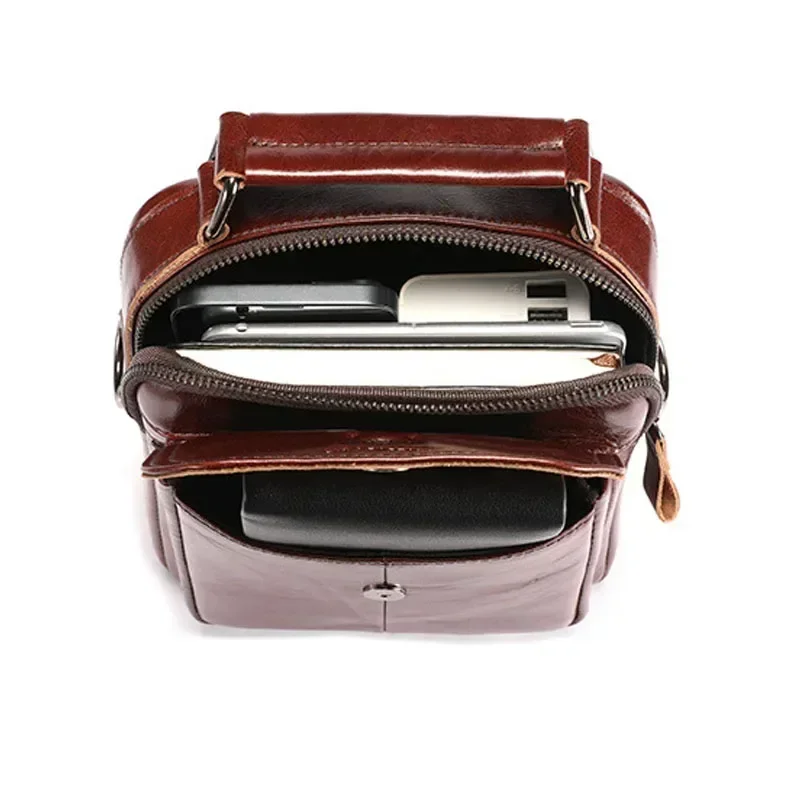 BULLCAPTAIN 2025 جديد جلد البقر حقيبة رجالية موضة حقيبة كتف هدية للزوج حقيبة يد ذات سعة كبيرة حقائب كروسبودي حقيبة أنيقة #4