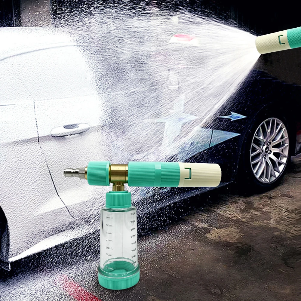 

100ml Soap Foam Spray Bottle with 1/4 Inch Quick Connector High Pressure Snow Foam Lance Adjustable for Cleaning Cars SUVs