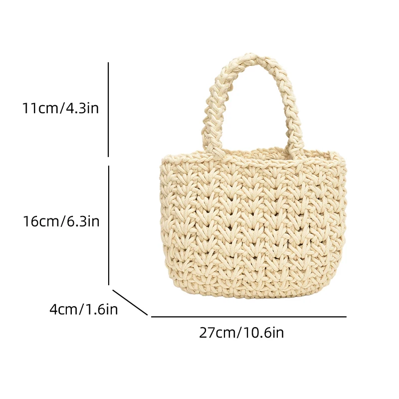 Handmade Woven Women\'s Bag 2024 New Fashion, Leisure and Popular Beach Bag Handbag, Exquisite Grass Woven Bag