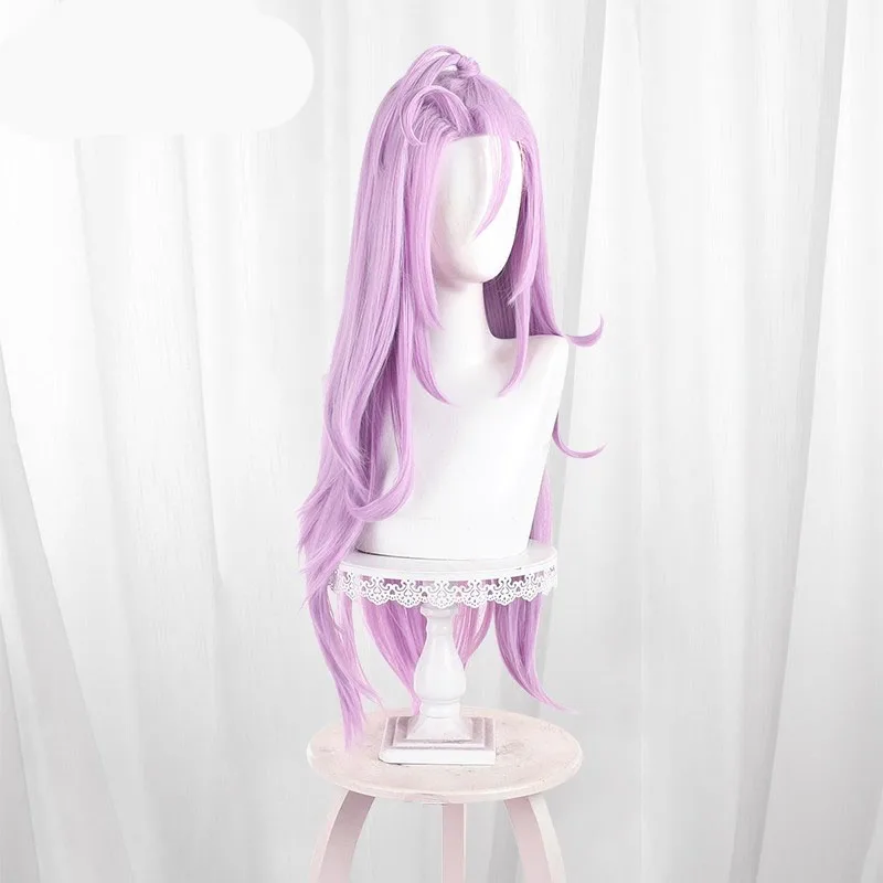Pelucas de Cosplay Aino para mujer, espectáculo de Halloween Genshin Impact, peluca de Cosplay de 80cm, pelo sintético resistente al calor, peluca Aino para fiesta + gorro de peluca