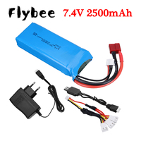 2s 7.4V 2500mAh Lipo Battery Charger Sets for Wltoys 144001 124016 124017 124018 124019 104001 12428 12423 RC Car Parts Battery