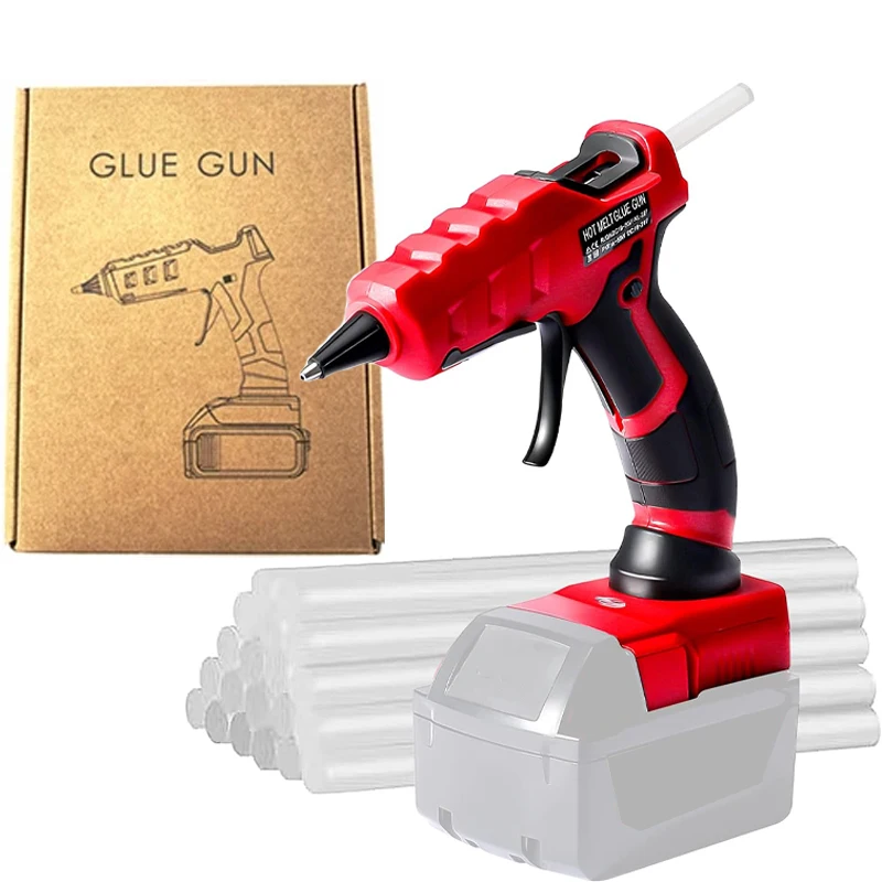 Cordless Hot Glue Gun for Milwaukee 18V Li-ion Battery use 7mm Glue Sticks Electric Heat Repair Tool Hands DIY Christmas Gifts