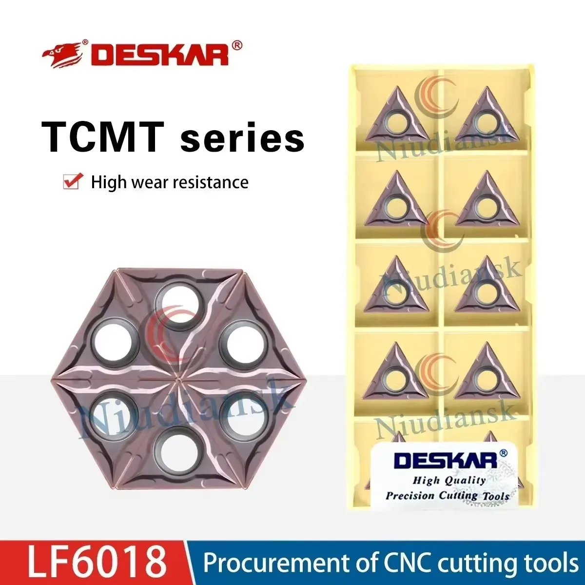 DESKAR Multi Specification TCMT110204/08 TCMT16T304/308 LF6018 Numerical Control Turning Inserts For Stainless Steel Processing