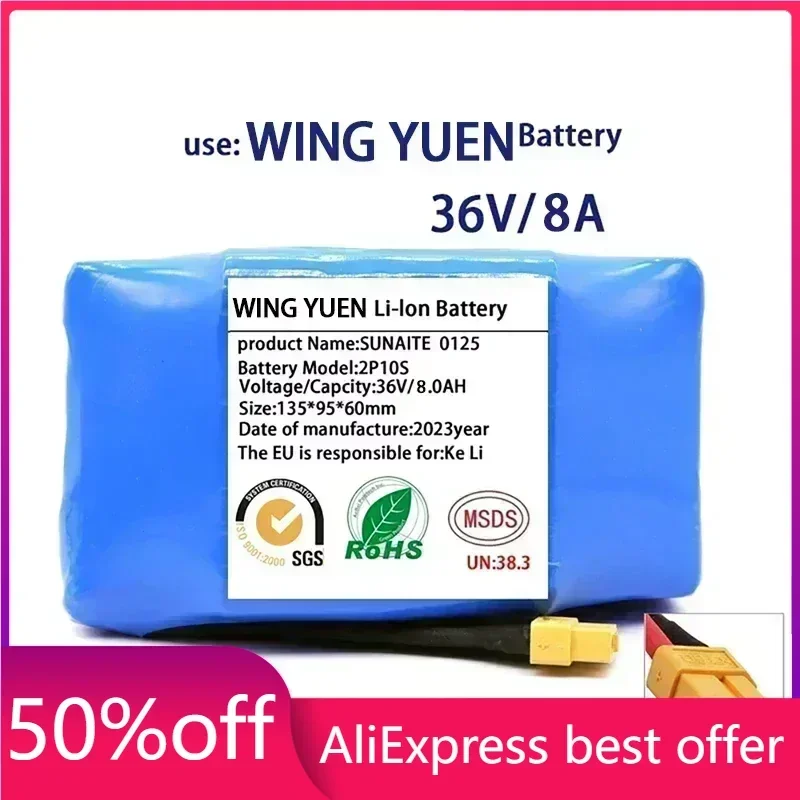 Большая акция 36 В 18650 аккумулятор 6000 мАч литий-ионная аккумуляторная батарея для электрического самобалансирующегося скутера HoverBoard Unic