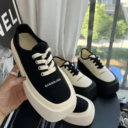 Sneakers Flats Canvas Sports Walking Women Running Casual Shoes 2023 Summer New Round Toe Loafers Shoes Lace Up Mujer Zapatillas