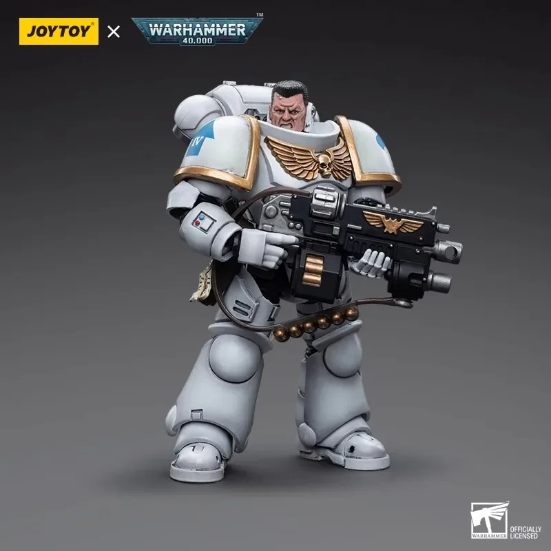 Echte JOYTOY Warhammer 40k 1/18 Anime Actionfiguren Space Marines White Consuls Captain Messinius Intercessors Modellspielzeug