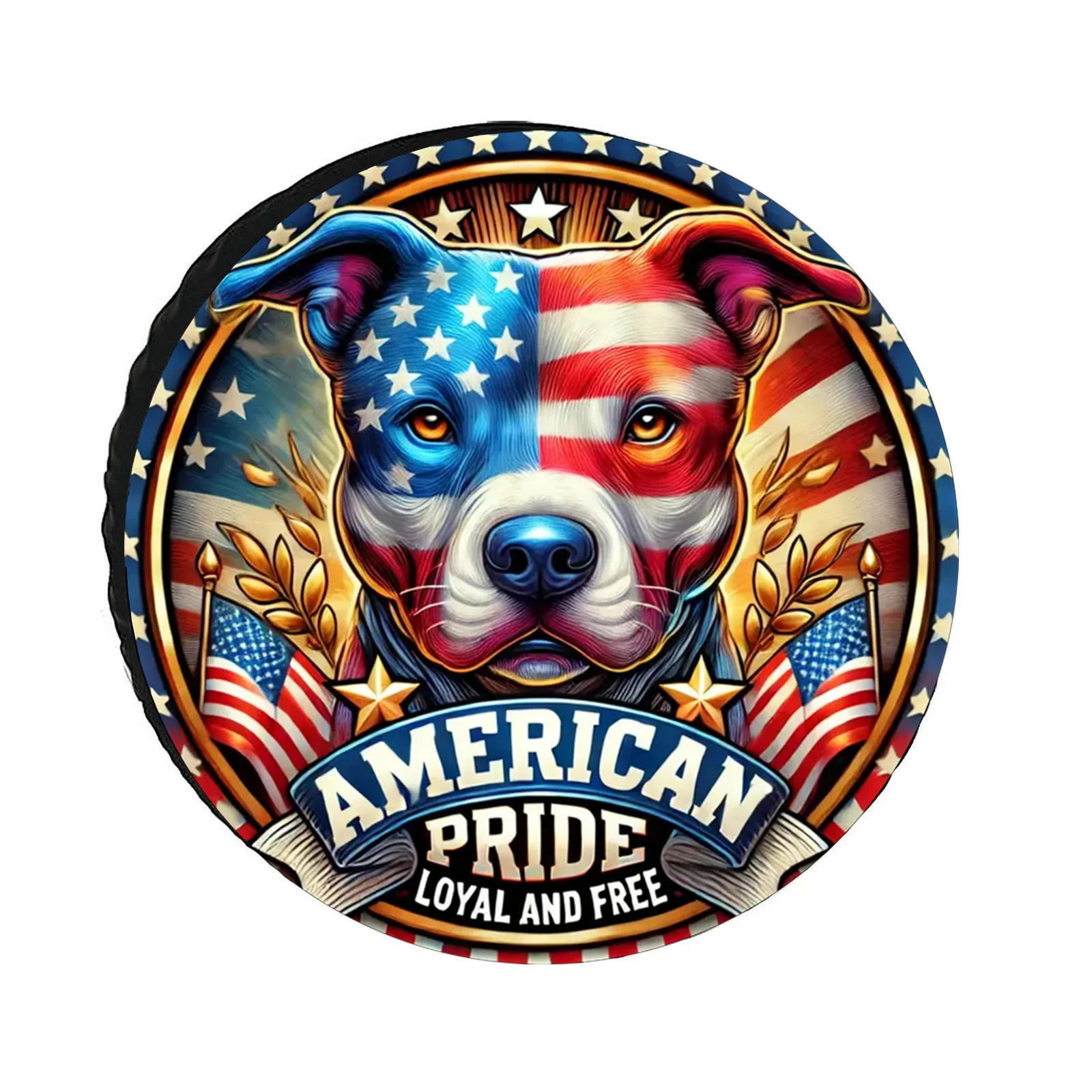 Чехол для колес American Pride Patriotic Dog, универсальный защитный чехол для колес, полиэстер, ветрозащитный и водонепроницаемый, для прицепов, автодомов, внедорожников