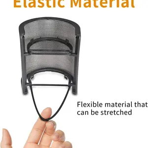 Pemotech-Handheld Mic Shield, pop filter, metal mesh, foam and ethamine layer, windshield lid microphone, 3-layer, updated 11 Main Sales Microphone Foam - №2