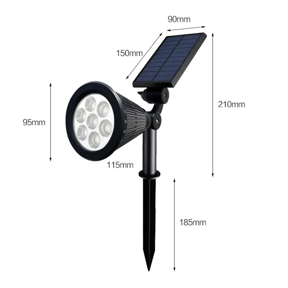 Solar Powered Spotlight Angle Adjustable Solar Led Light Outdoor Wall Light Waterproof Solar Lamp Garden Decoration Solar Light