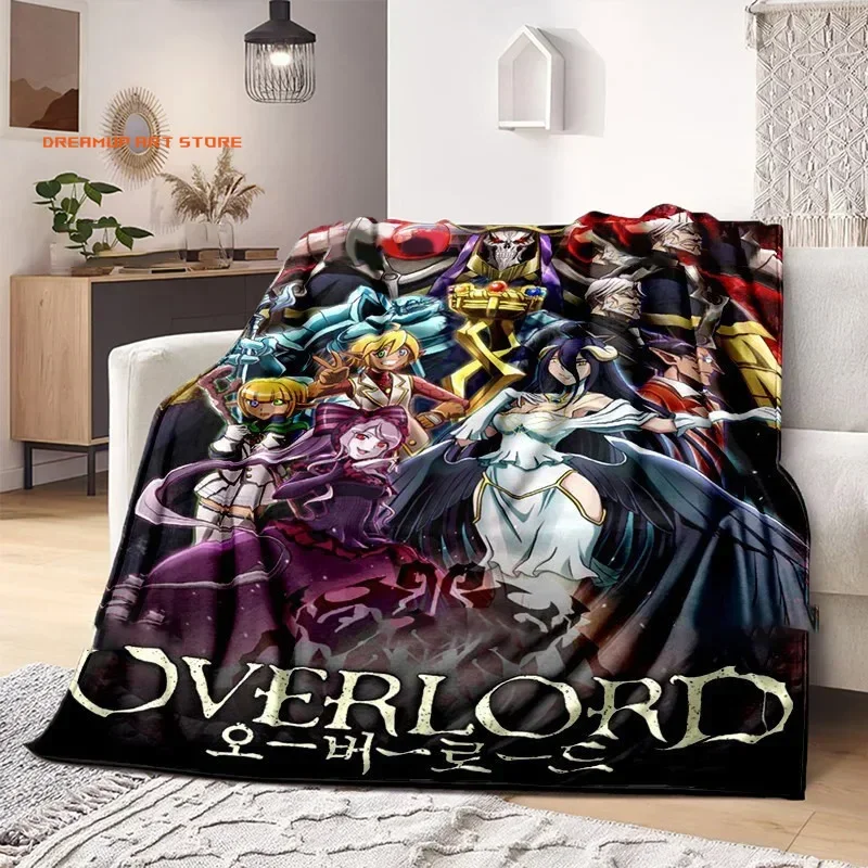 2026 3D Print Overlord Anime Blanket Soft Sofa Cover Throw Blanket Fleece Tapestry Lightweight Warm Bed Blankets For Bedroom Cou
