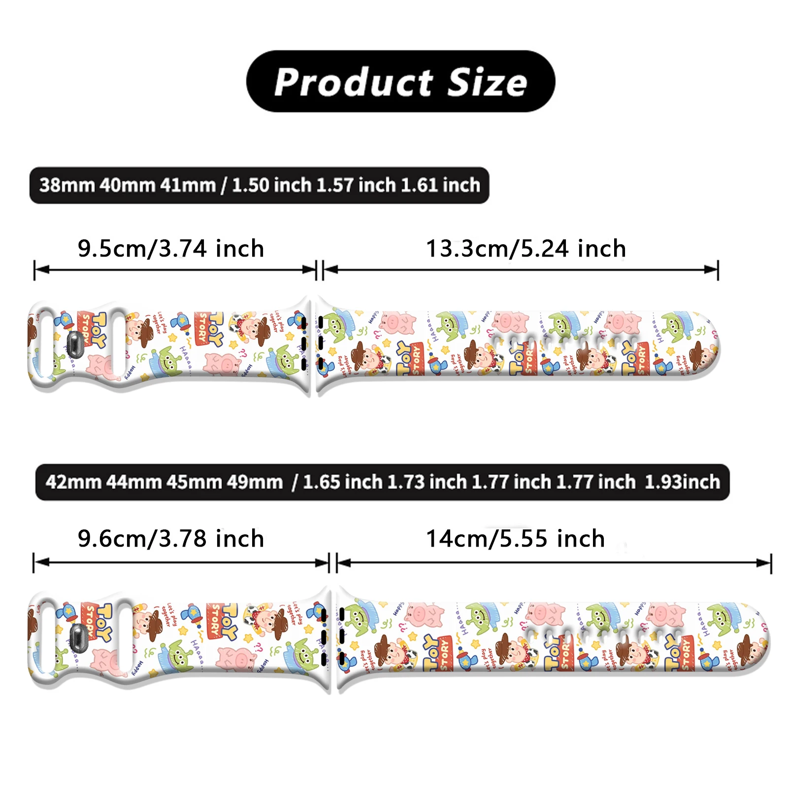 حزام سلسلة Toy Story لساعة Apple 11 10 9 8 SE سوار من السيليكون قابل للاستبدال لساعة iWatch 46 مللي متر 44 مللي متر 42 مللي متر 41 مللي متر