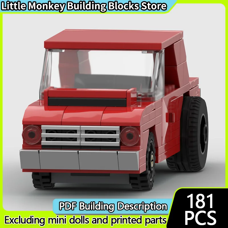 Speed Racing Car Model MOC Building Bricks Red Compact Sedan Modular Technology Children Holiday Gifts Assemble Toys Suit