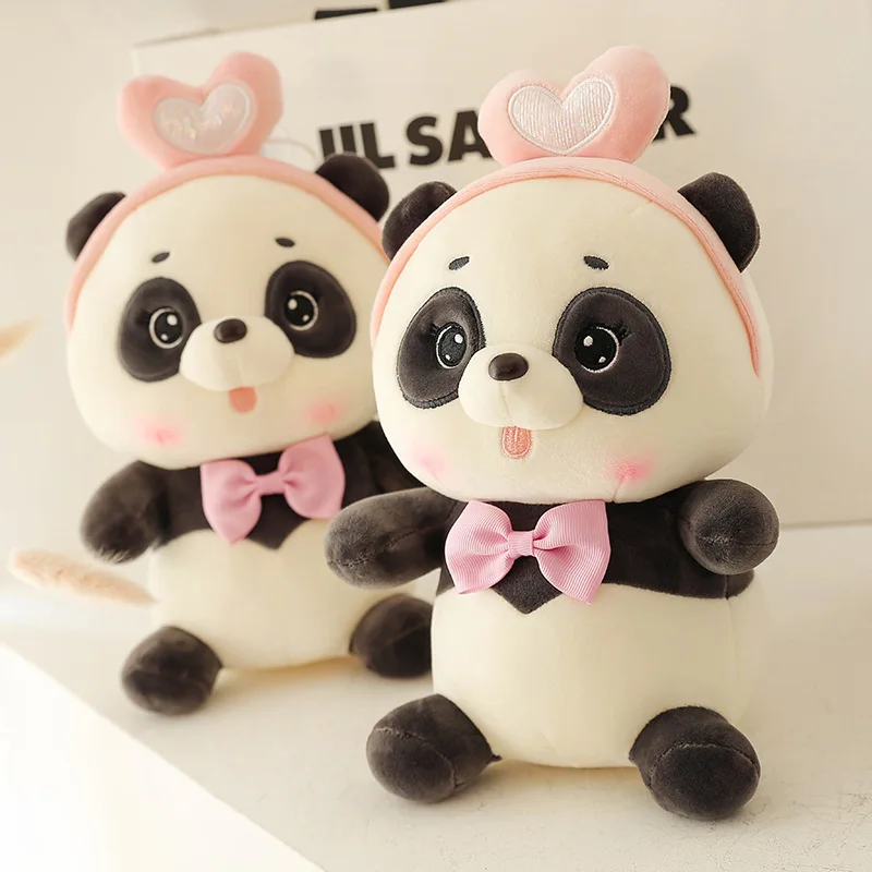 25cm Cute Baby Panda Plush Toys Lovely Soft Stuffed Cartoon Animals Dolls For Birthday Christmas Gift