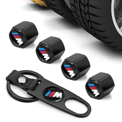 Fashion Car Tire Valve Caps with Car Badge Keyring Keychain Set For BMW E53 E70 E71 E72 E83 X1 X2 X3 X4 X5 X6 X7 E84 F48 F49 F39