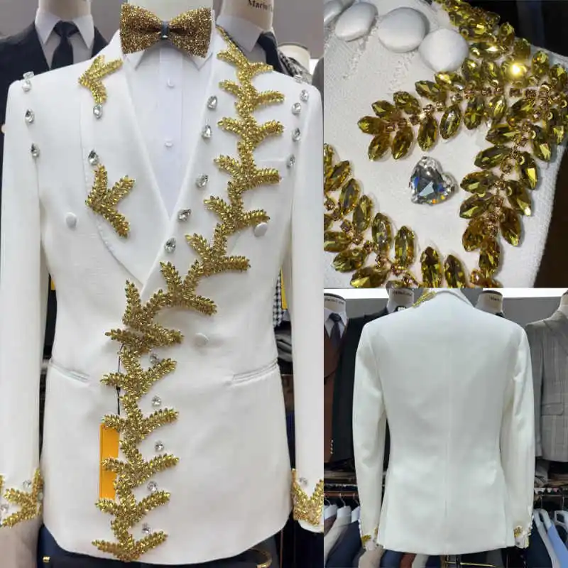 Classic Wedding Groom Suits 2 Pieces Jacket Pants Shawl Lapel Double Breasted Special Occasion Evening Party Prom Customized