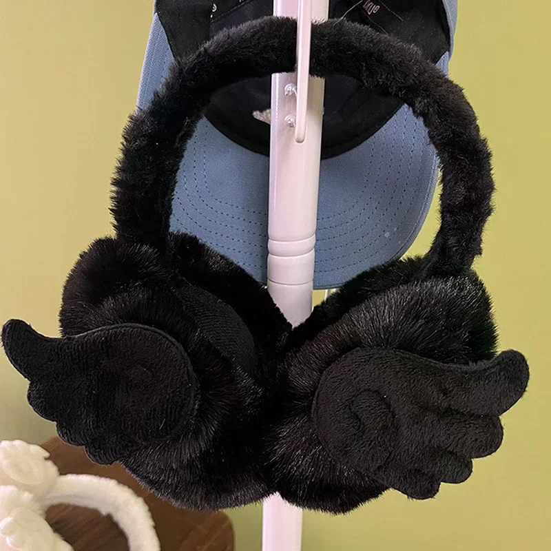 Y2K Angel Wing Weiche Plüsch Ohr Wärmer Winter Ohrenschützer Für Frauen Outdoor Earflap Schutz Ohr Abdeckung