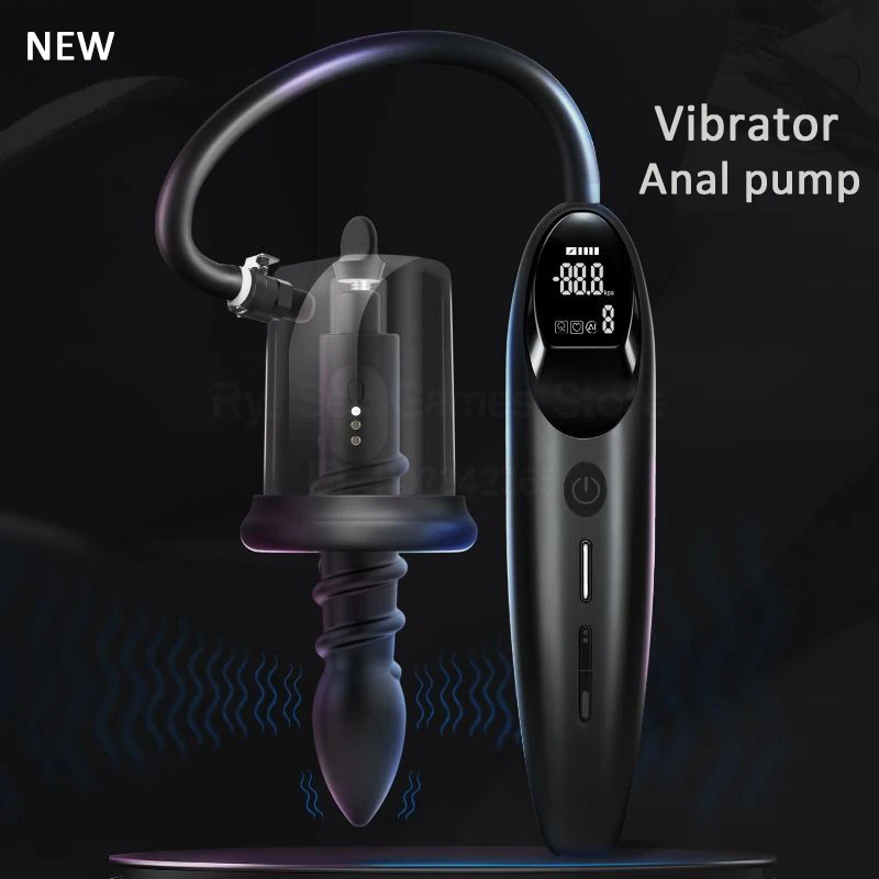 Vibrador Anal inteligente con bomba para pene, dispositivo de masturbación masculina, dilatador Anal, Juguetes sexuales, masajeador de próstata, carga USB, mayores de 18 años