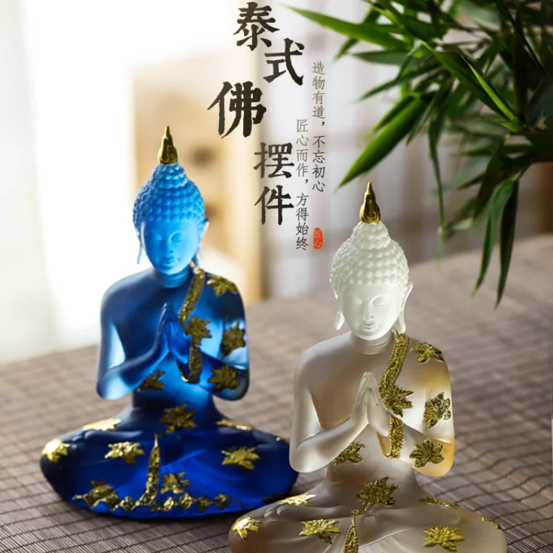 

Thai Style Decoration Zen Small Buddha Statue Thailand Decoration Tea Room Glass Buddha Buddha Sakyamuni