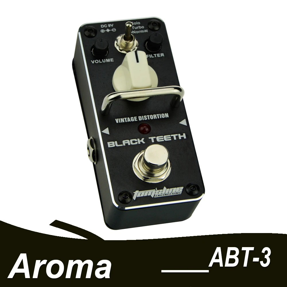 

AROMA BLACK TEETH Vintage Distortion Effect Pedal Analogue Guitar Effect Pedal True Bypass for Bass/Guitar Playing Accessories