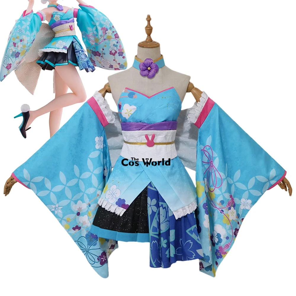 

VOCALOID Miku японский кролик девушка кимоно наряды аниме костюмы для косплея