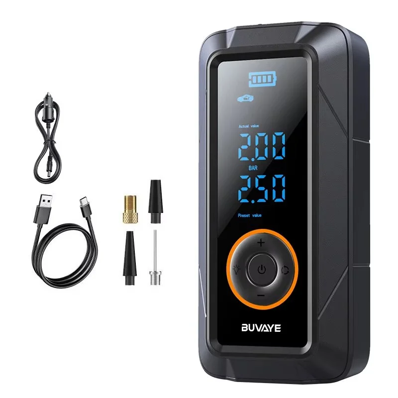 

BUVAYE Car Air Compressor Wireless Portable 150PSI Air Pump Car Power Bank 12V Tire Inflator For Moto Bike Car Tyre Balls