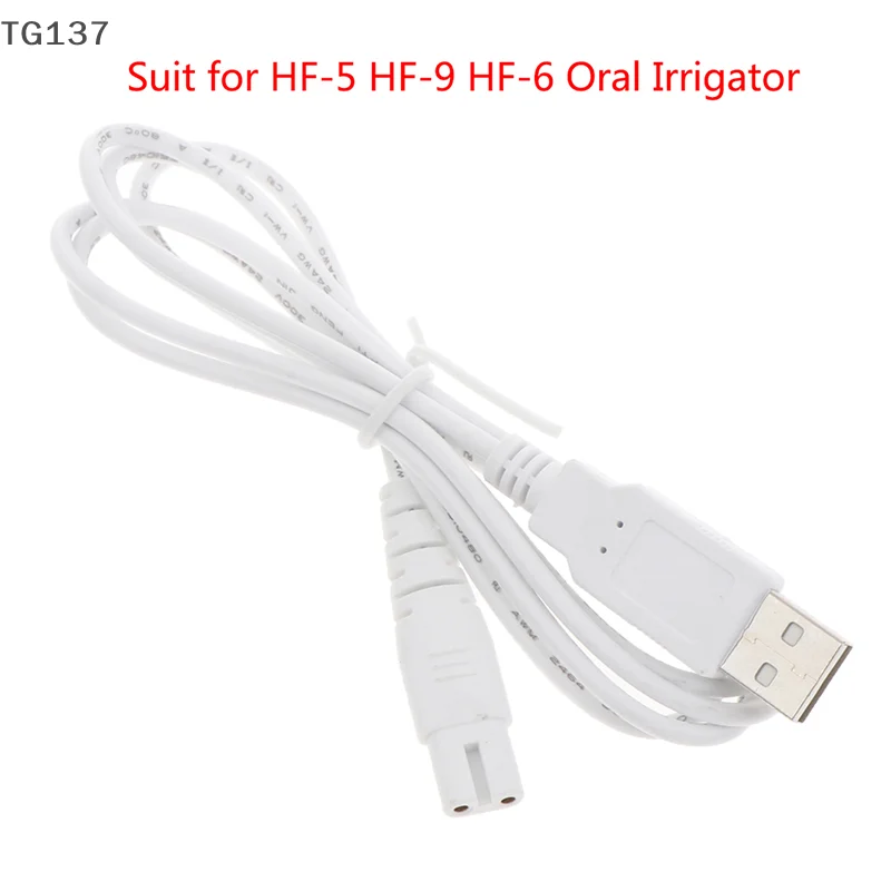 1Pcs PVC White New USB Cable Charging Line Suit HF-5 HF-9 HF-6 Oral Irrigator Teeth Water Flosser