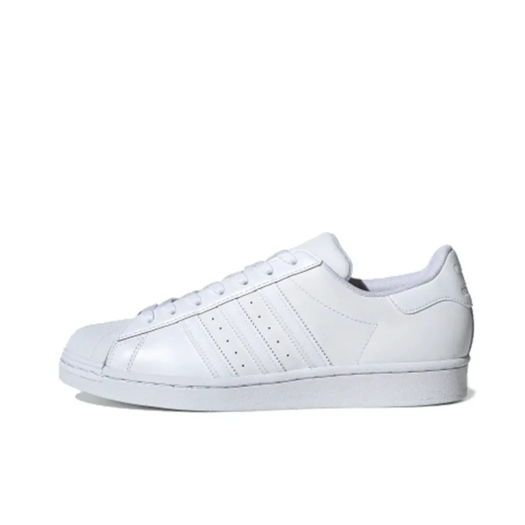 Adidas Pure White SUPERSTAR Original Fashion Trend Low Top Board Shoes Men's and Women's Casual Shoes