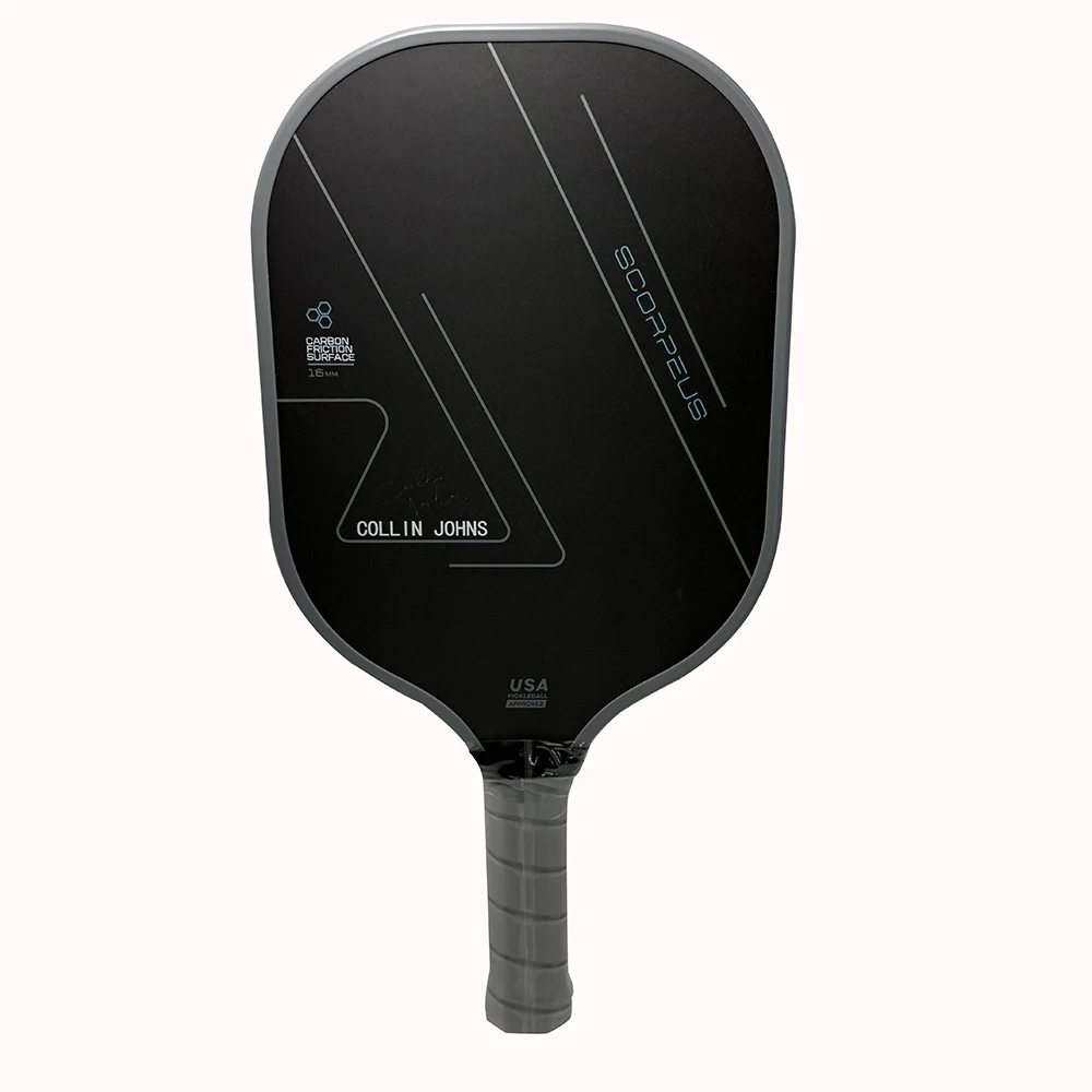 

USAPA Approved Collin Johns Scorpeus CFS 16mm Core Thermoforming 3 Layer Toray T700 Raw Carbon Fiber Pickleball Paddle