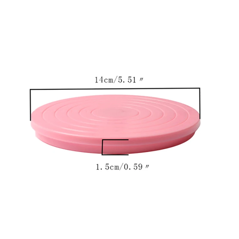 DIY Cake Rotary Table Mini Plastic Fondant Cake Turntable Revolving Platform Anti-skid Round Cookie Stand Rotating Kitchen Tools