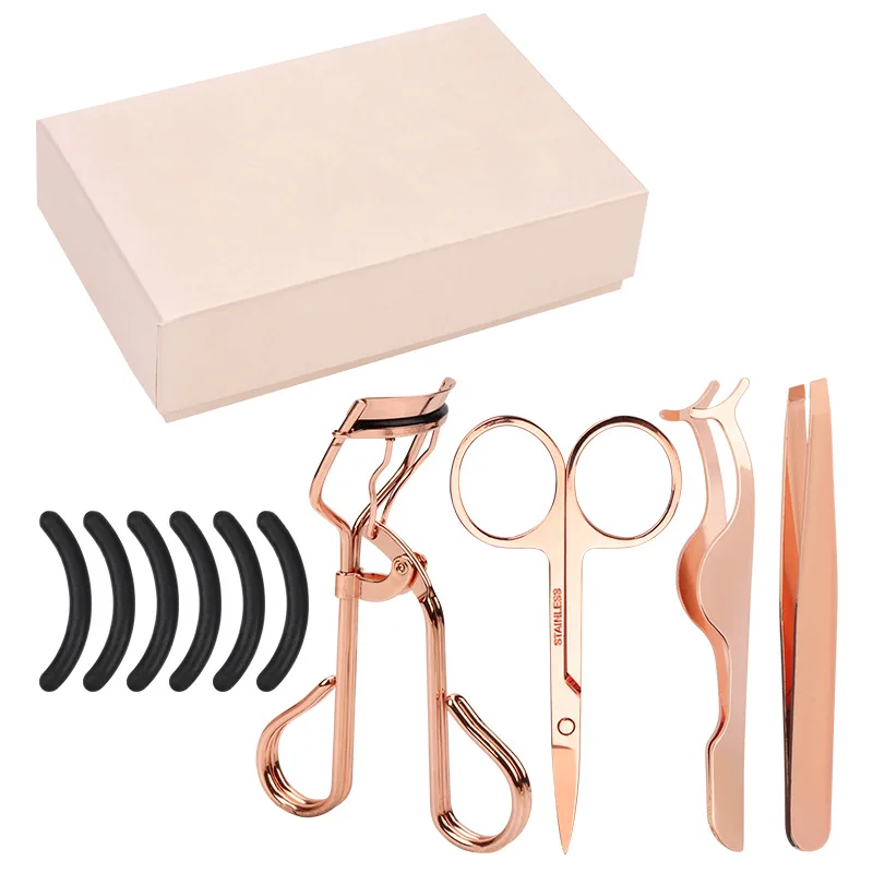 4 Stück Set zusätzliche falsche Wimpern Locken wickler Edelstahl Pinzette Clip Make-up profession elle Transplantation Wimpern Augenbrauen Trimmer Werkzeug