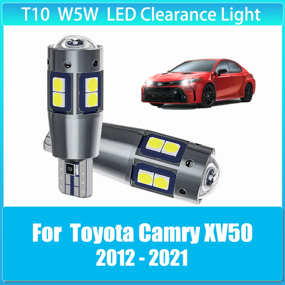 

2Pcs T10 LED Bulbs Parking Lamp Clearance Lights for Toyota Camry XV50 2012 2013 2014 2015 2016 2017 2018 2019 2020 2021