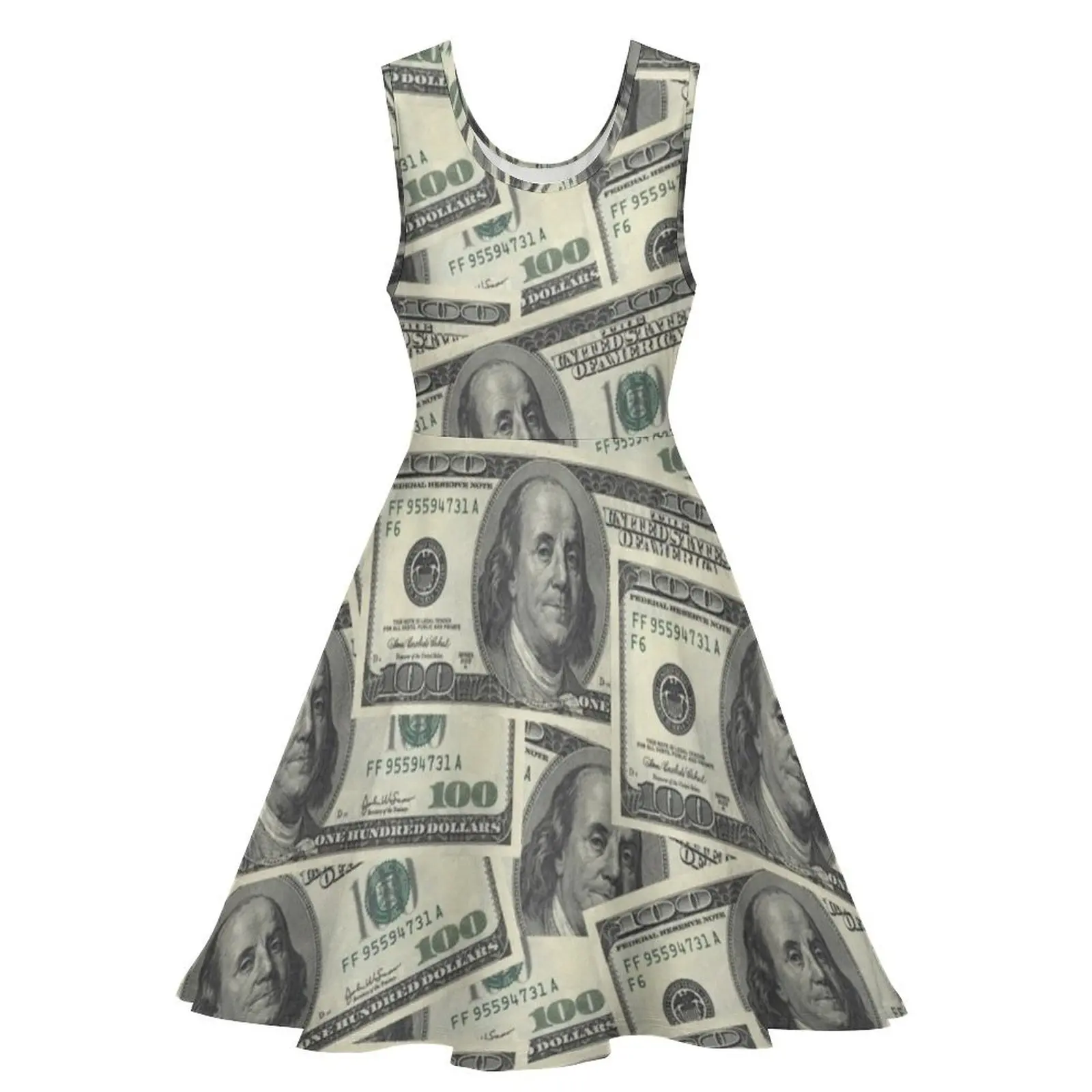 $100 Dollar Bills Texture Sleeveless Dress clothes for women dresses for special events women dress