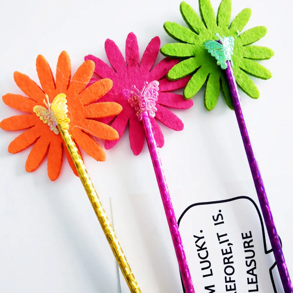 

12Pcs Sunflower Ballpoint Pens Set Blue Ink Smooth Writing Office School Home Cartoon Stationery Gift Ballpoint Pens