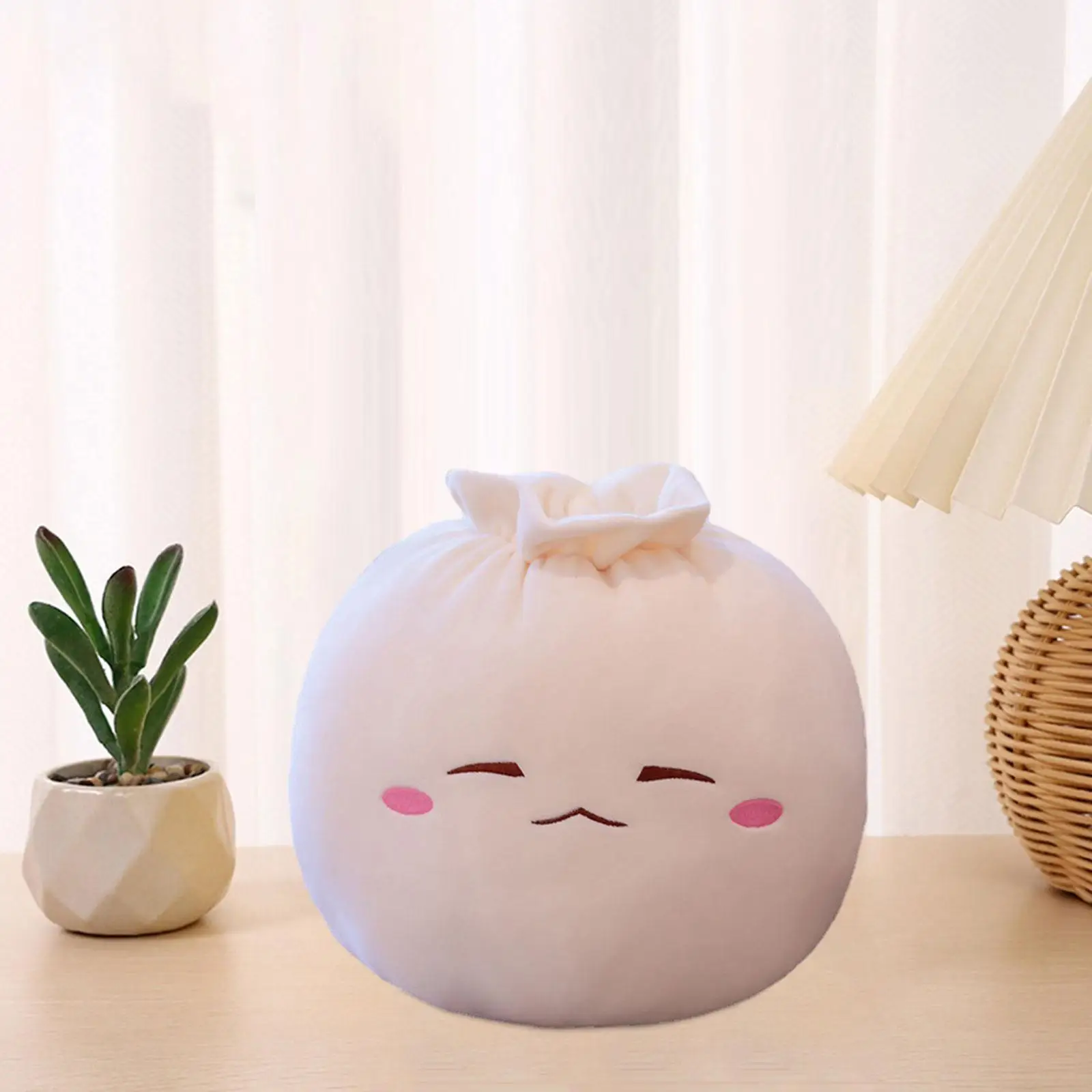 Bao Bun Cuscino per schienale in peluche ripiene Cuscino per divano Cuscino multiuso in peluche per gnocchi per la decorazione dell'auto del soggiorno dell'ufficio domestico