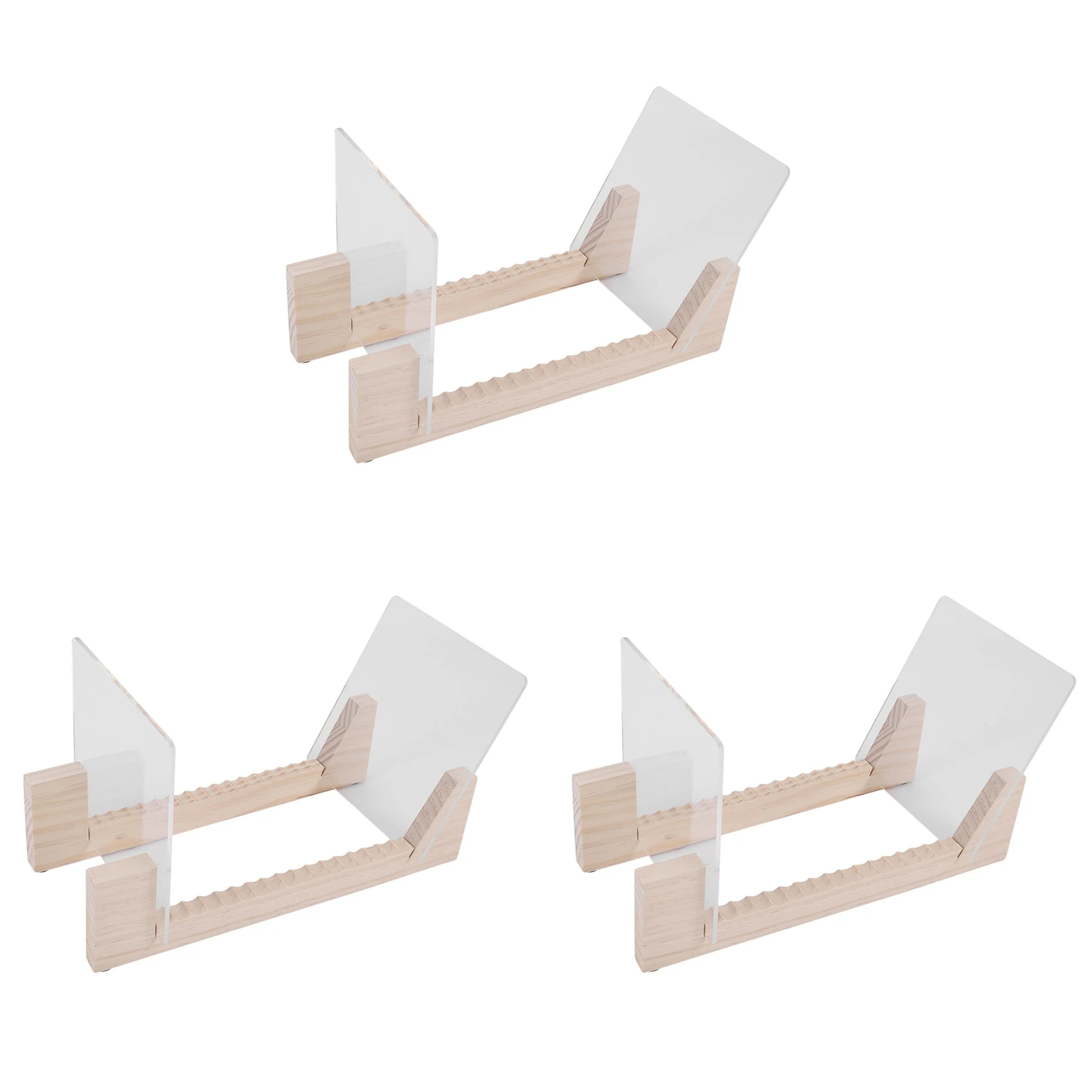 

3X Vinyl Record Storage Holder,Acrylic Ends,Display Your Singles And Lps In This Modern Portable Rack Unit