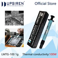 UPSIREN-microcápsulas de metal líquido, grasa térmica de alto rendimiento, fácil de aplicar, grasa de silicona conductora de calor, LMTG-100