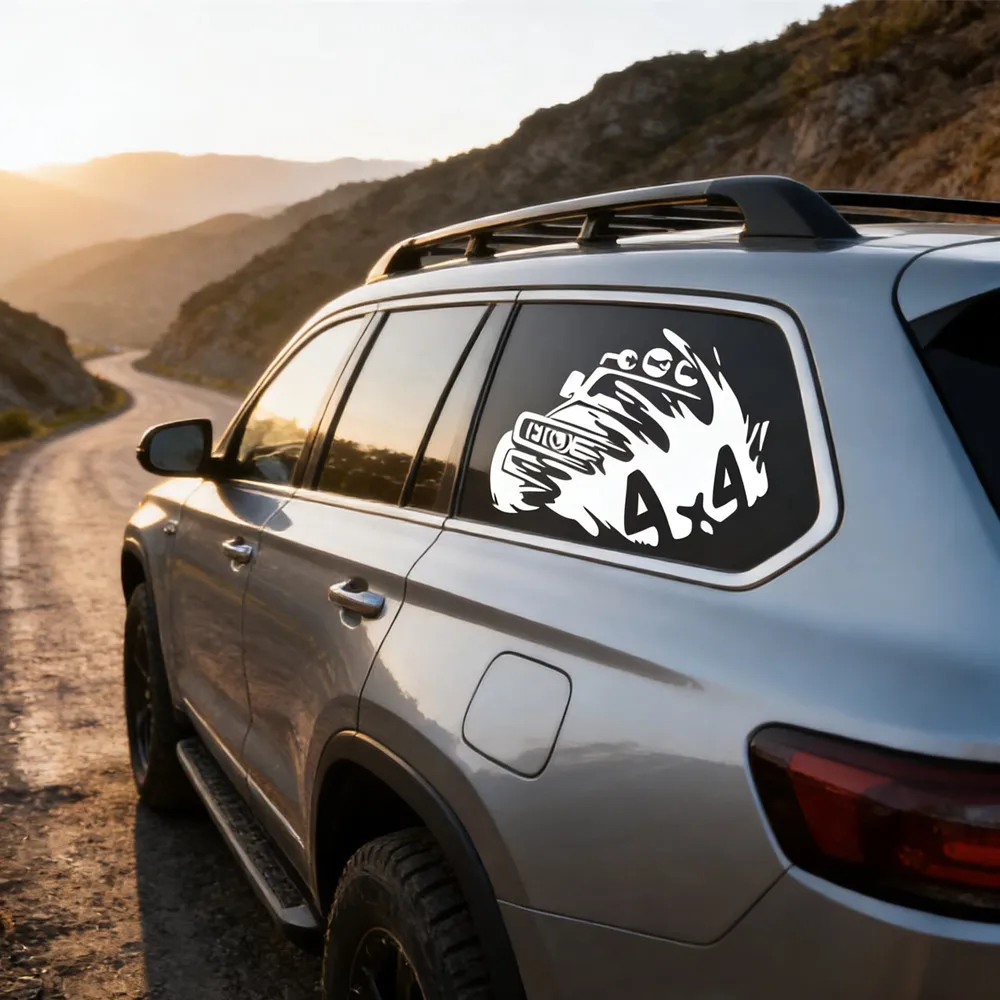 

4x4 Off Road Adventure Vinyl Decal, SUV Truck Motorcycle Sticker, Waterproof Auto Exterior Decor