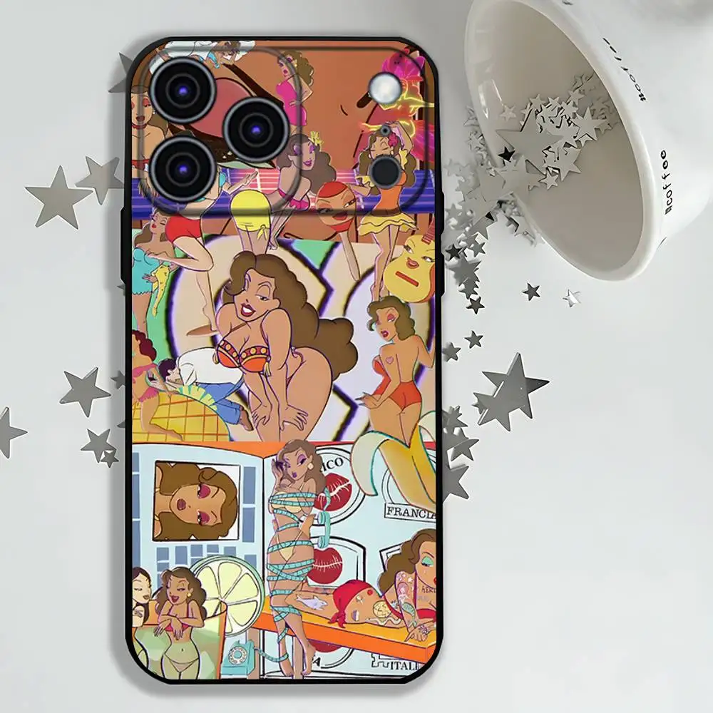 حافظة هاتف Hot-Karol G T-Tropicoqueta 2025 لهاتف iPhone 17,16,15,14,13,12,11,Pro,Max,Plus,E,Air,غطاء أسود واقٍ صغير #2