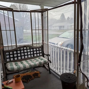 شفاف البلاستيك للماء فيلم في الهواء الطلق للماء القماش المشمع عصاري النبات عزلة خيمة الشرفة المظلة المشمع أفضل 8 مظلة شرفة شفافة مبيعا - رقم 3