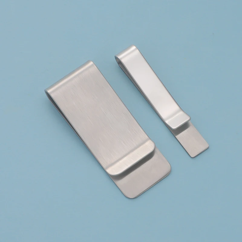 Fnixtar 10pcs Stainless Steel Mirror Polish Tie Clip Brushed Money Clip Cash Clamp Portable Party Business Simple Accessories