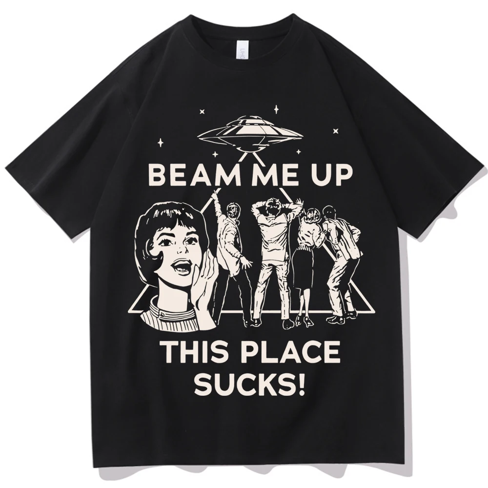 شعاع لي حتى هذا المكان تمتص غريب تي شيرت رجل امرأة Harajuku قصيرة الأكمام س الرقبة قميص غير رسمي هدية #5