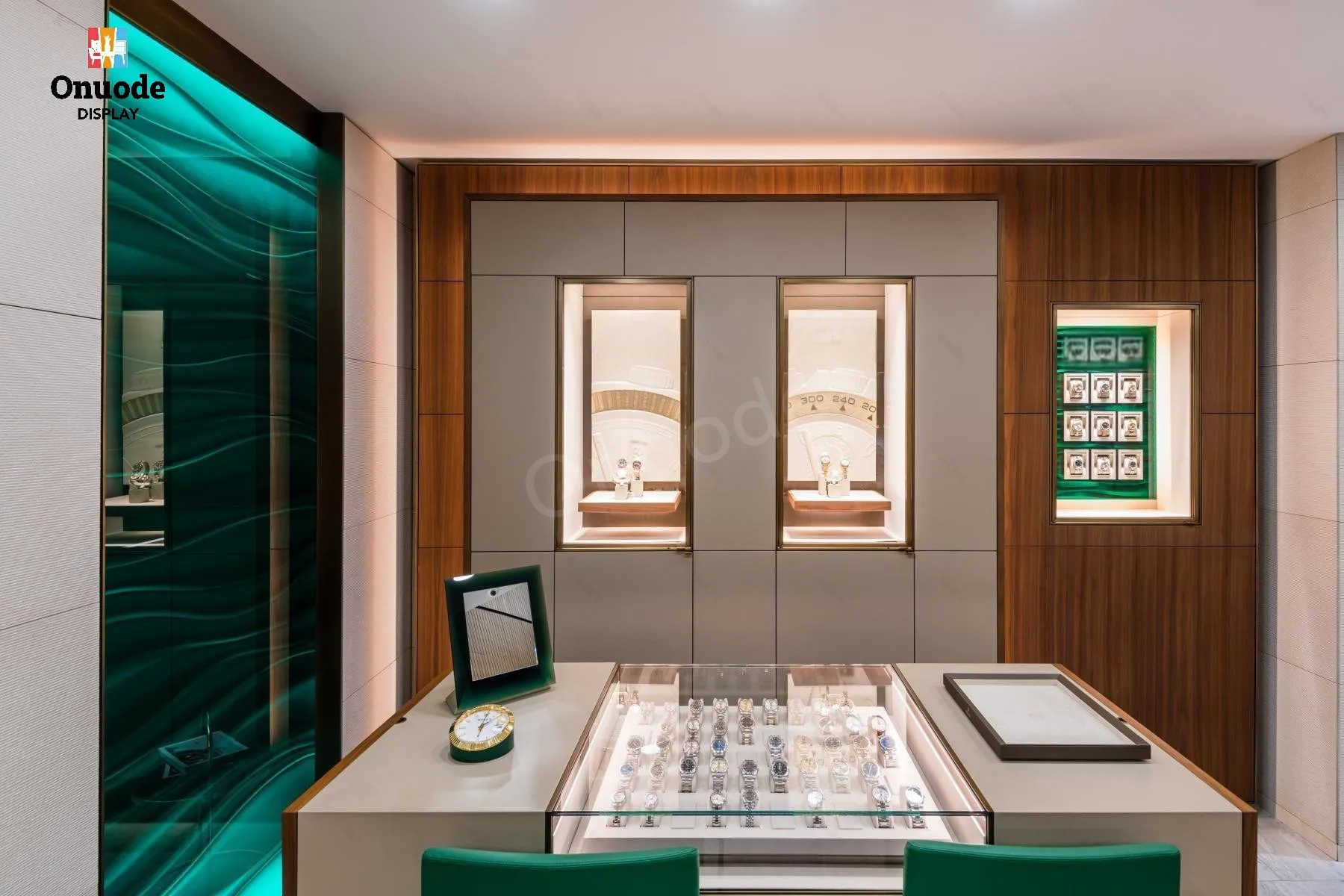 Desain dan Display Showcase Toko Jam Tangan Custom.Custom Set Lengkap Furnitur untuk Toko Merek Ritel Kelas Atas & Furnitur showcase