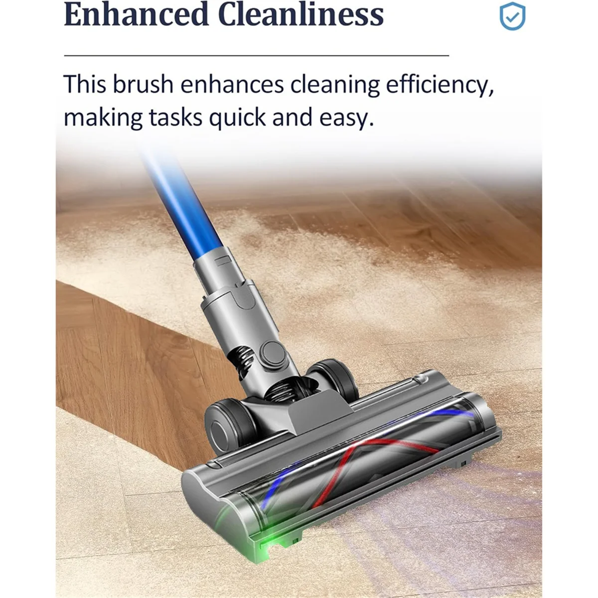 Sales! Electric Floor Brush Head for Dyson V6 DC58 DC59 DC62 DC72 Vacuums Attachment with LED Dust Lights for Floor Cleaner